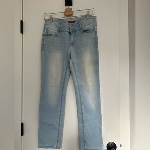 Wax Jean Women's Light Blue Butt Lifting Straight Leg Jeans